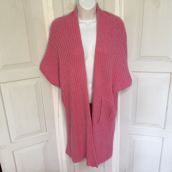 Sundance Sweaters - Sundance Pink Ribbed Knit Shrug
